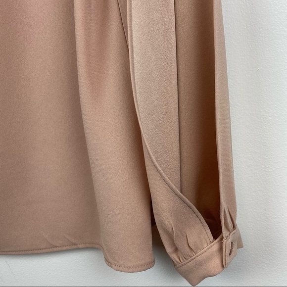 DREW Split Open Sleeve Blouse in Nude Blush - Picture 5 of 12